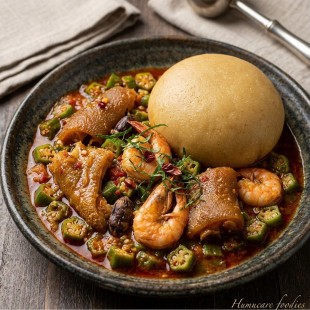 Eba and okro soup-Aug26/30/088