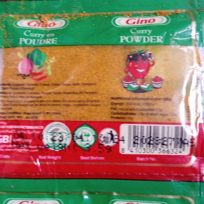 A Gino foods company Curry Powder